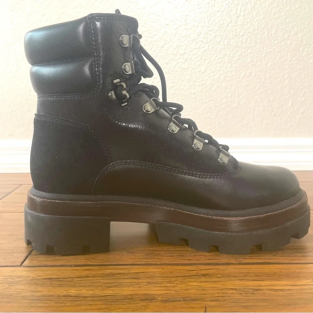 Tory Burch combat boots moto boots ankle boot Miller Lug Hiker boot chunky boots - Picture 8 of 16